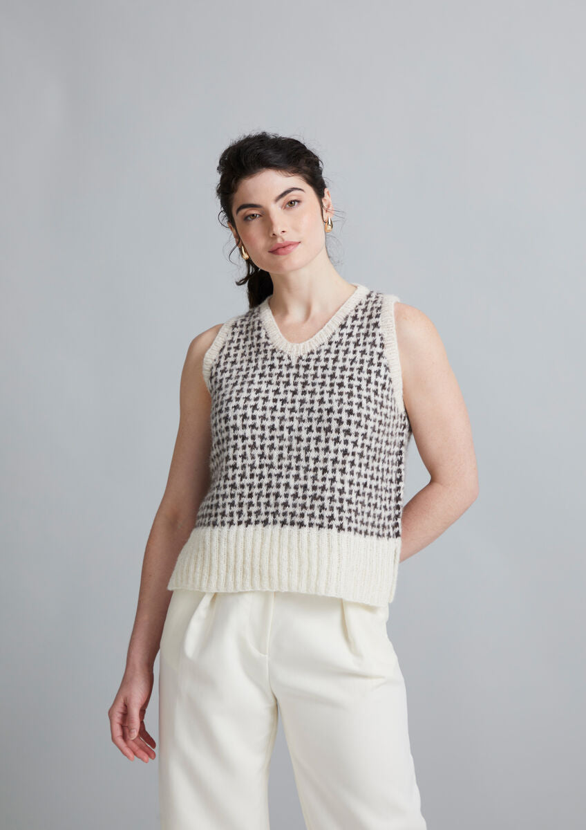 Rowan Mode Alpaca Cotton Elwood Vest Pattern by Quail Studio MIP81