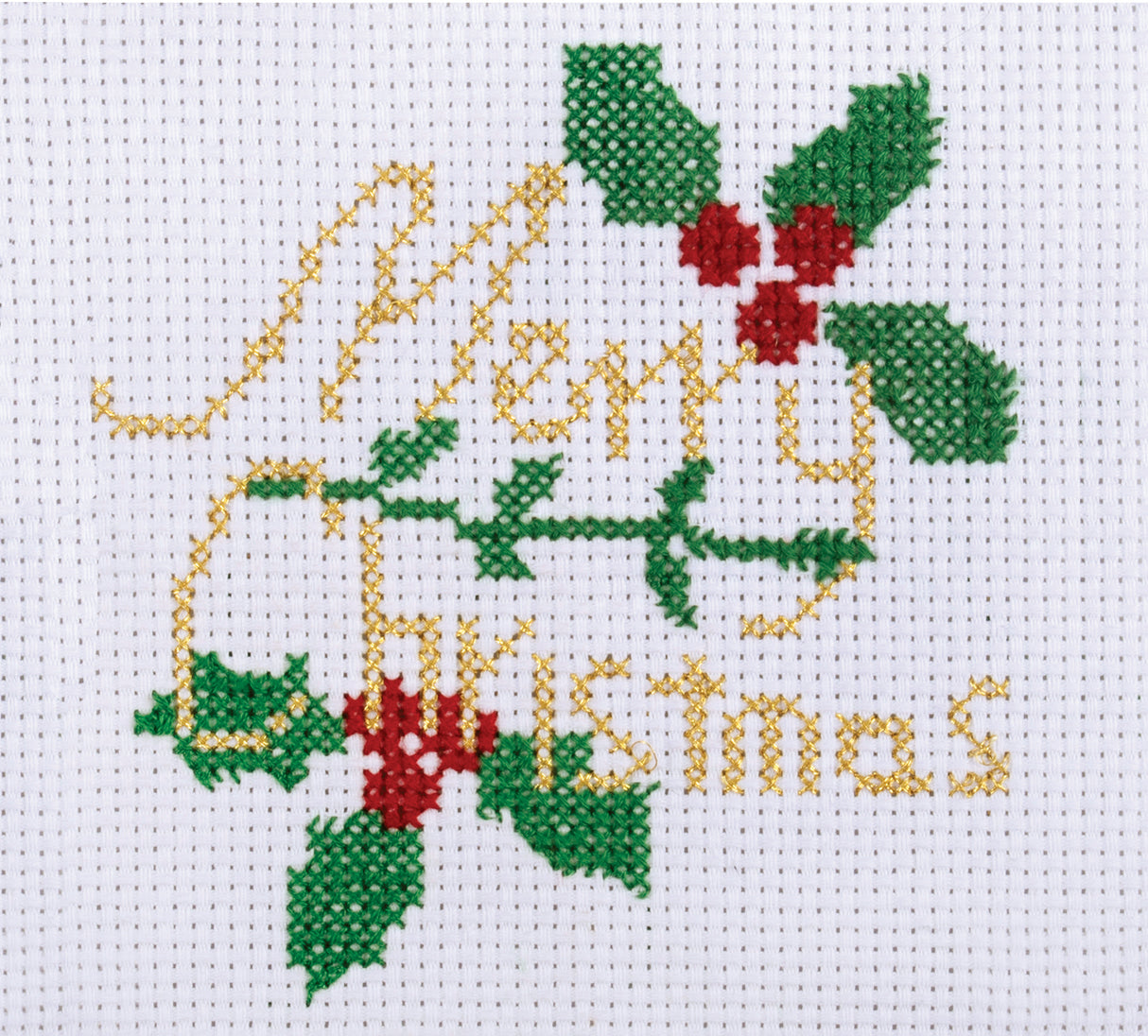 Trimits Mini Counted Cross Stitch Kit - Merry Christmas 13 x 13cm