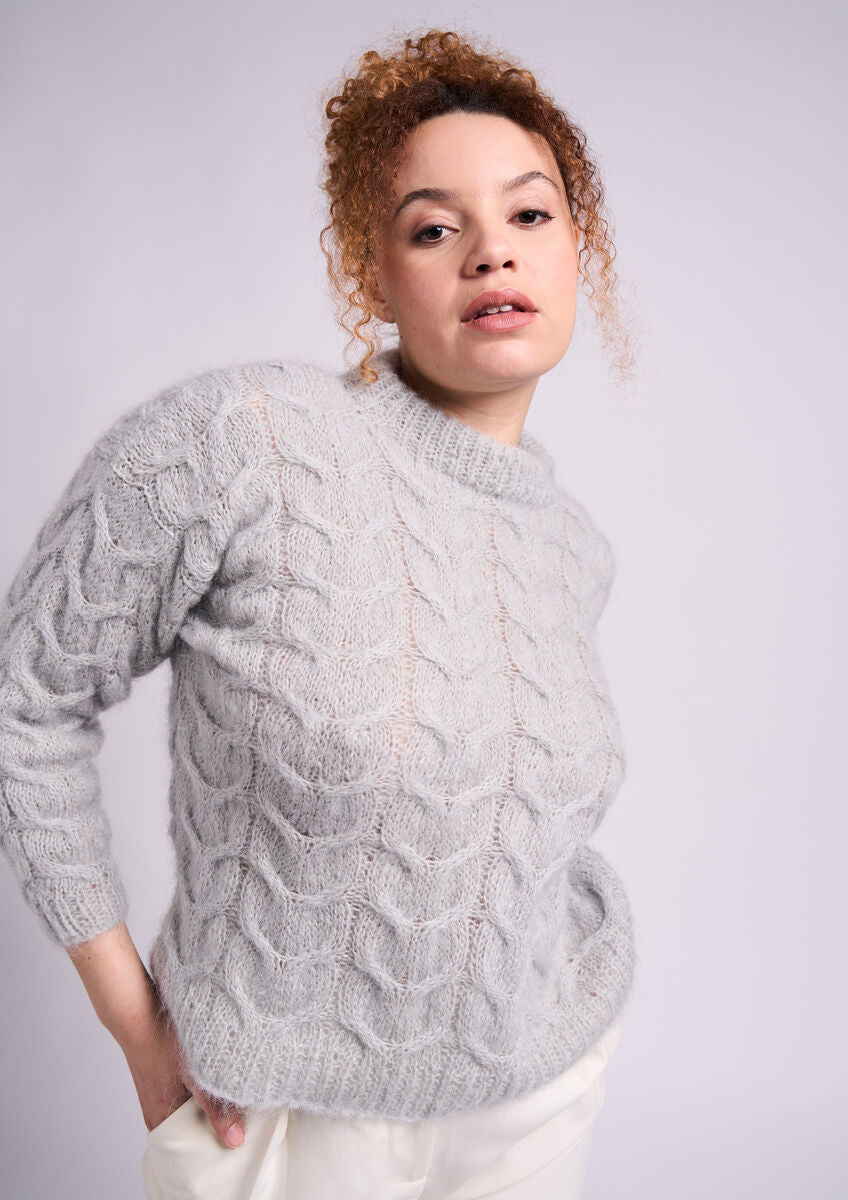 Rowan Mode Mohair Soft Genoa Sweater Pattern by Quail Studio MIP96