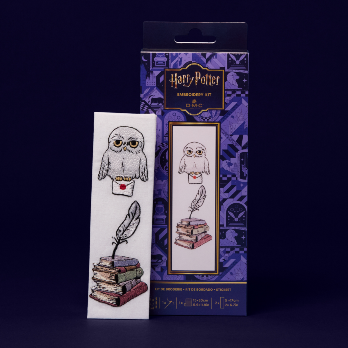 DMC Harry Potter - Hedwig and Books Embroidery Bookmark Kit