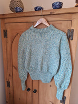 Woolcraft Shetland Heather Aran Balloon Sleeve Sweater Pattern WC3003