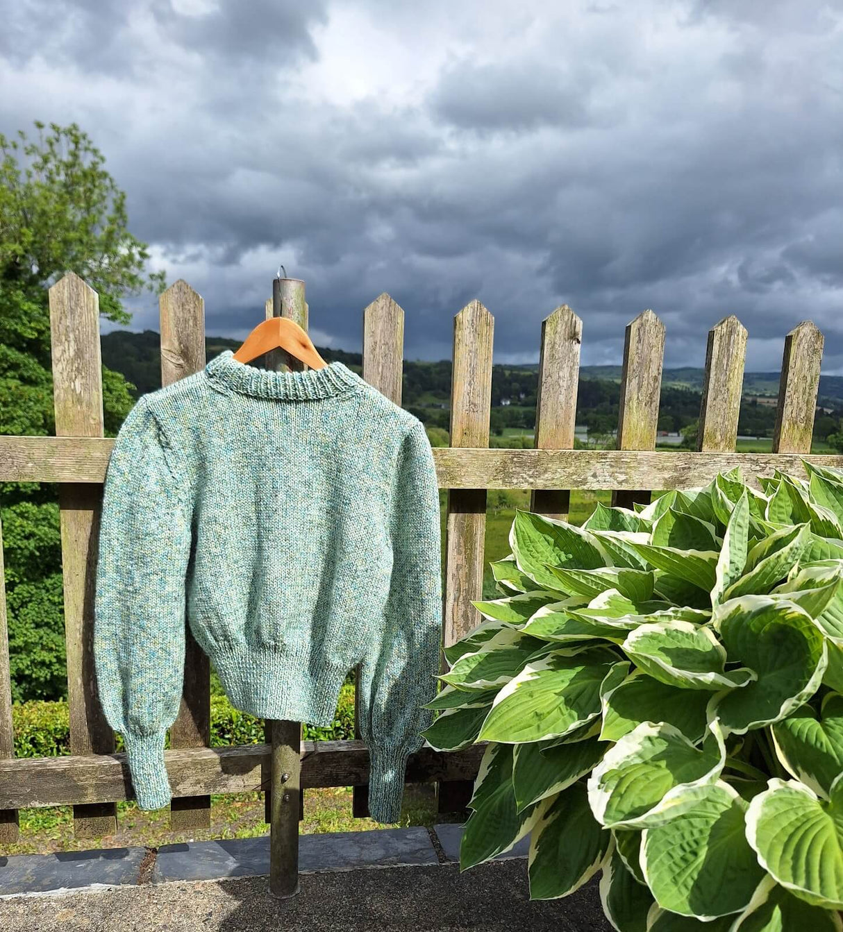 Woolcraft Shetland Heather Aran Balloon Sleeve Sweater Pattern WC3003