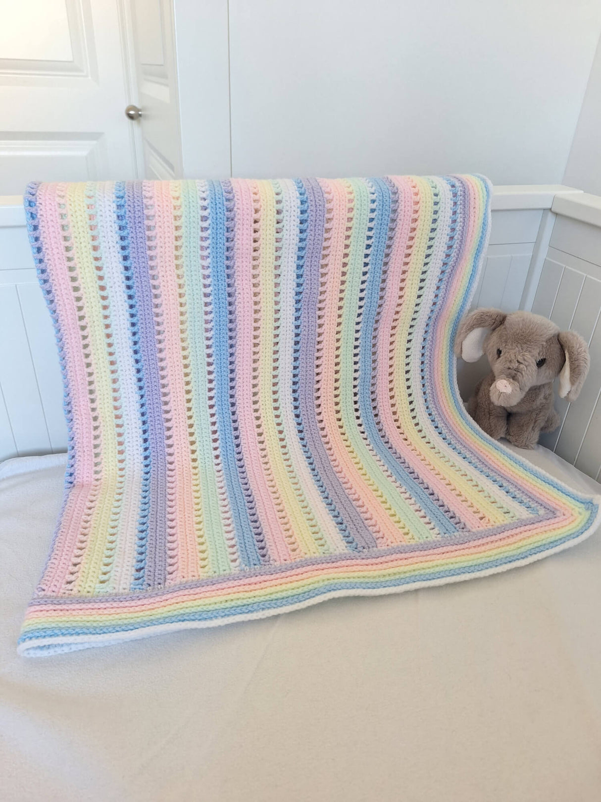 Woolcraft Babycare DK Crochet Rainbow Blanket & Octopus Pattern WC3005