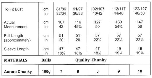 James C. Brett Aurora Chunky Cardigan Pattern JB1002