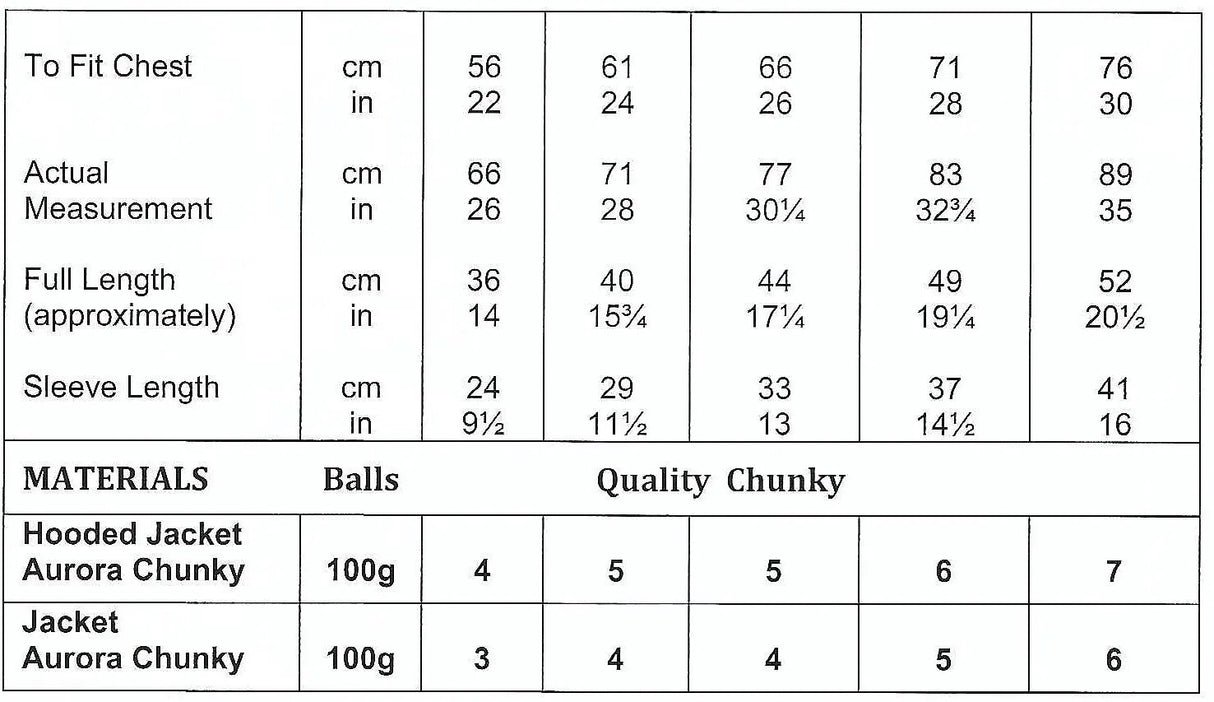 James C. Brett Aurora Chunky Jackets Pattern JB1004