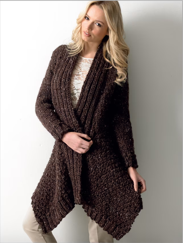 James C. Brett Rustic Mega Chunky Jacket Pattern JB112