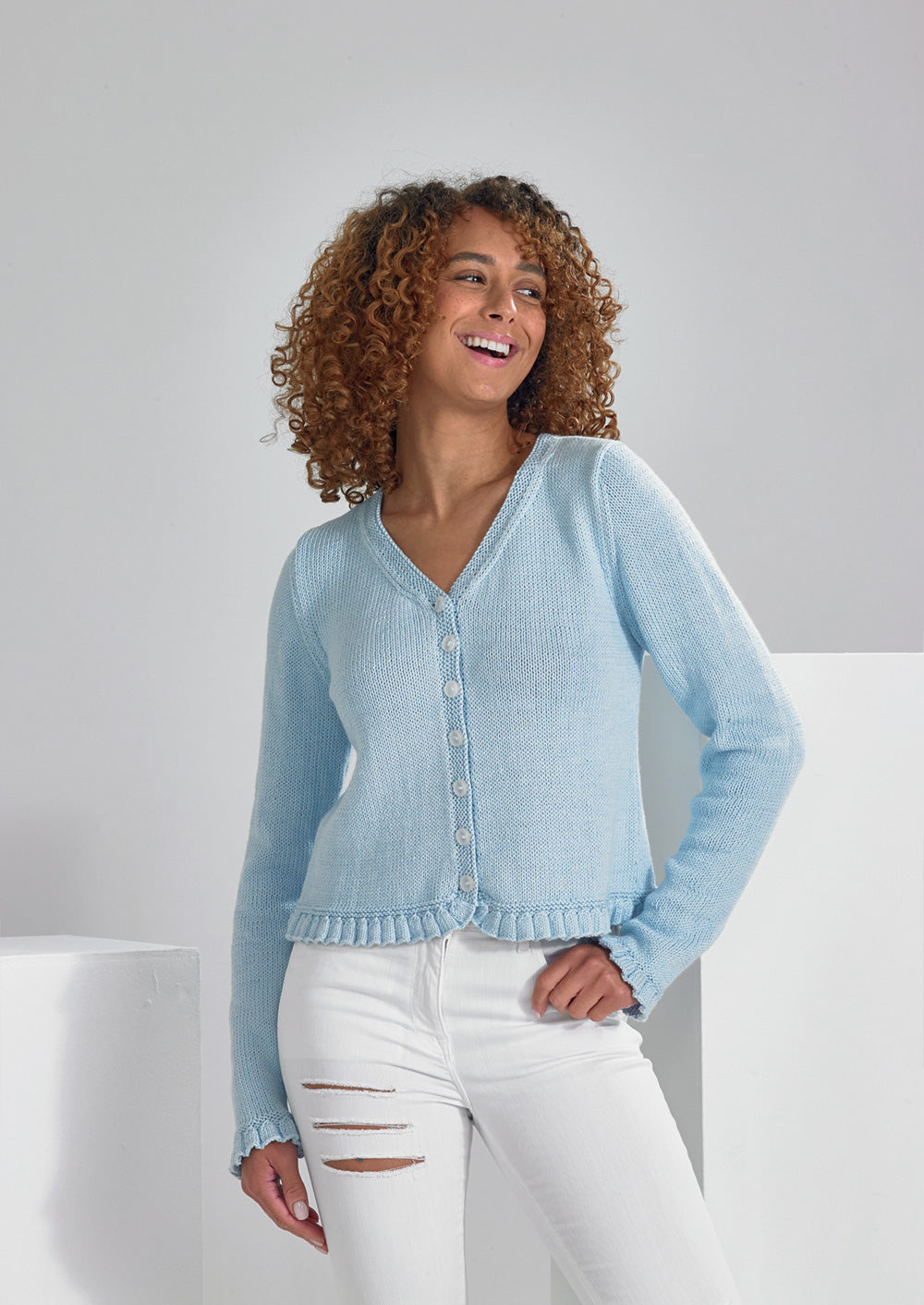 Time is on 【COTTON MESH KNIT C/D】 James C Brett Pure Cotton DK Beach Set Pattern JB795