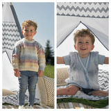James C. Brett Baby Marble DK Waistcoat and Sweater Pattern JB971