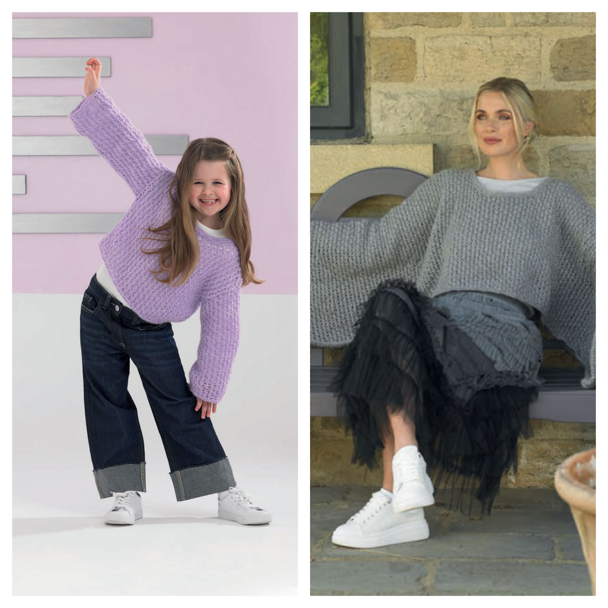 James C. Brett Elegance DK Sweater and Cover Up Pattern JB987