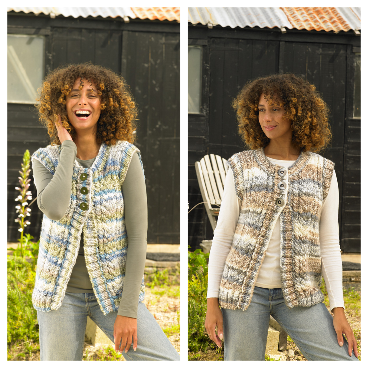 James C. Brett Undertones Super Chunky Waistcoat Pattern JB996