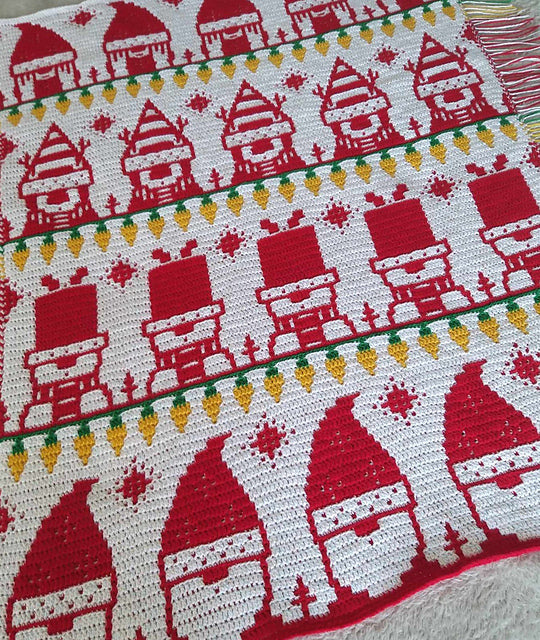 Gonk's Holiday Mosaic Blanket by Rosina Plane - Yarn Pack