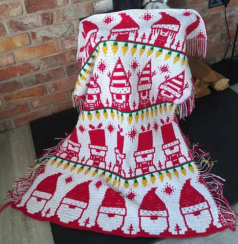 Gonk's Holiday Mosaic Blanket by Rosina Plane - Yarn Pack