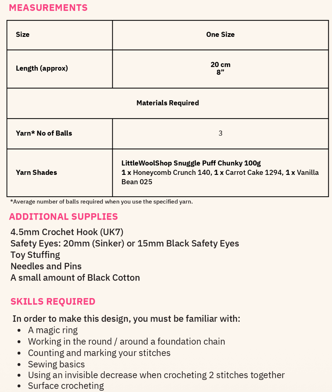 LittleWoolShop Snuggle Puff Chunky Lincoln The Lion Pattern 04