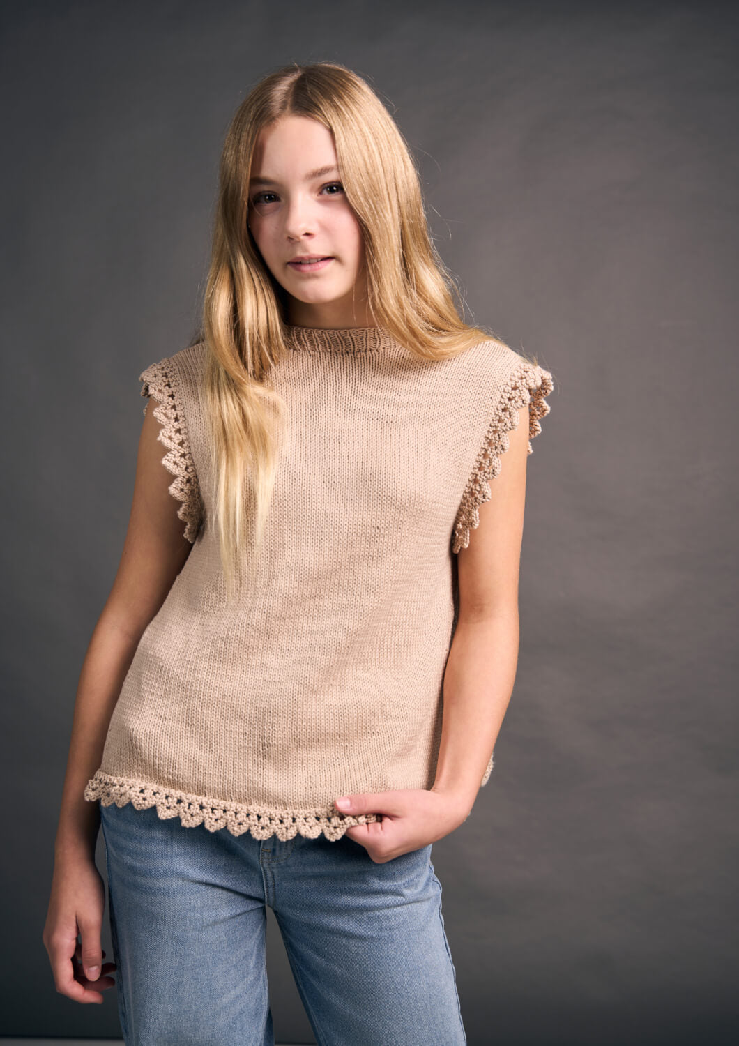 Rowan Mode Cotton DK Mini Anker Top Pattern By Quail Studio MIP117