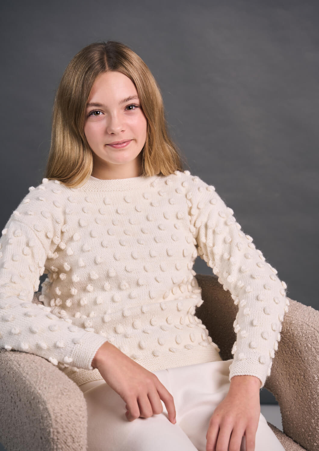Rowan Mode Alpaca Wool DK Mini Pompom Jumper Pattern By Quail Studio MIP119