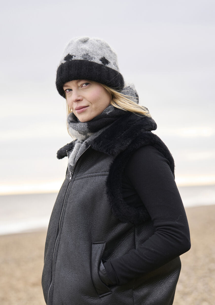 Rowan Mode Wave Hat & Wrap Pattern by Quail Studio