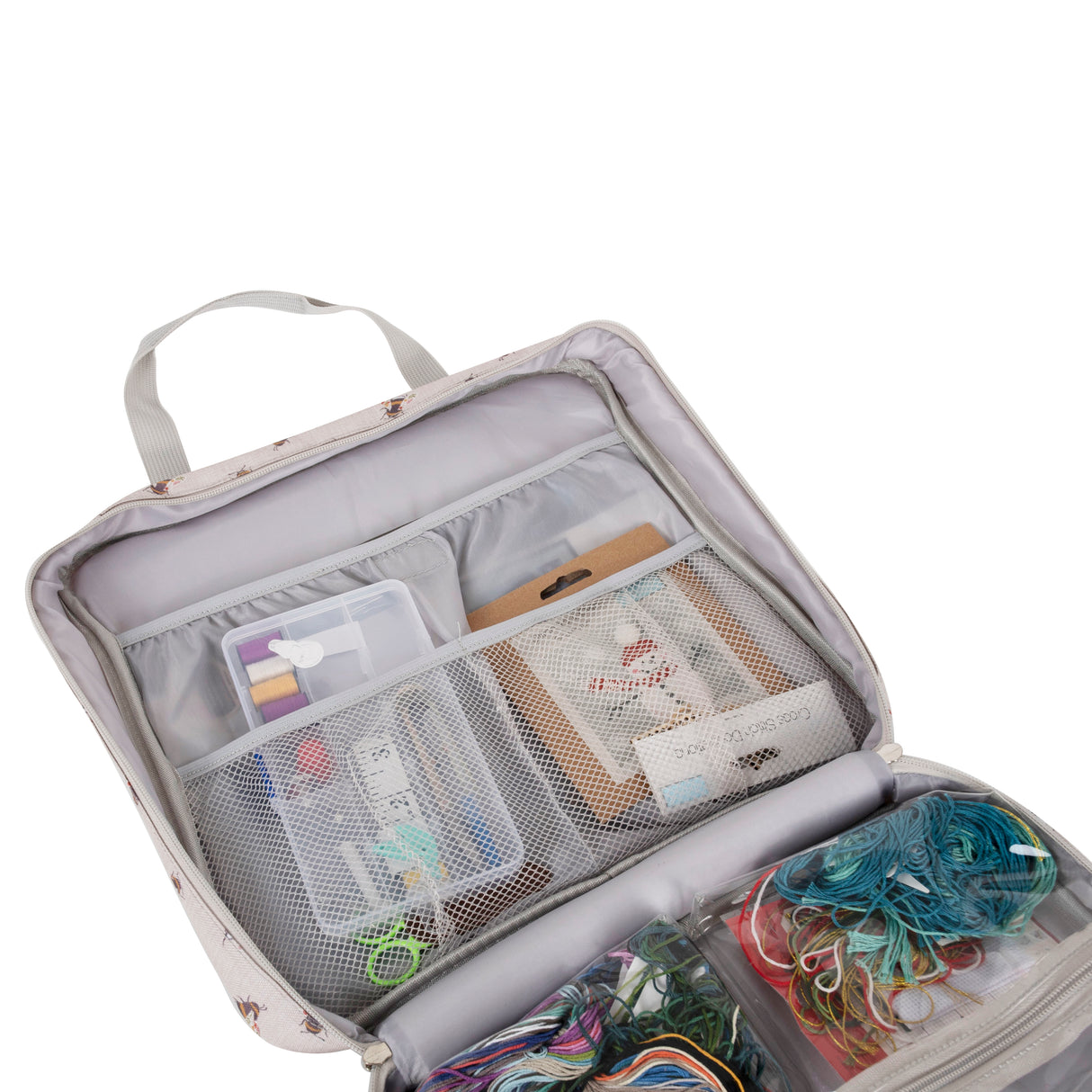 Hobbygift Project / Craft Bag with Embroidery Hoop Storage [Bee]