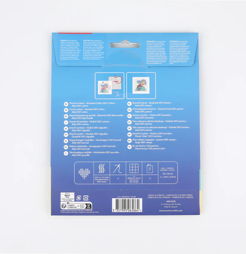 Anchor Mini My First Counted Cross Stitch Kit - Mermaid