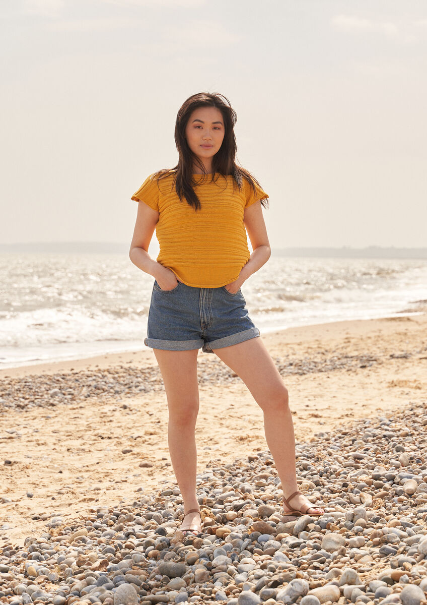 Rowan Cotton Glace DK Mineral Summer Tee Pattern by Quail Studio