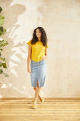 Rowan Cotton Glace DK Mineral Summer Tee Pattern by Quail Studio