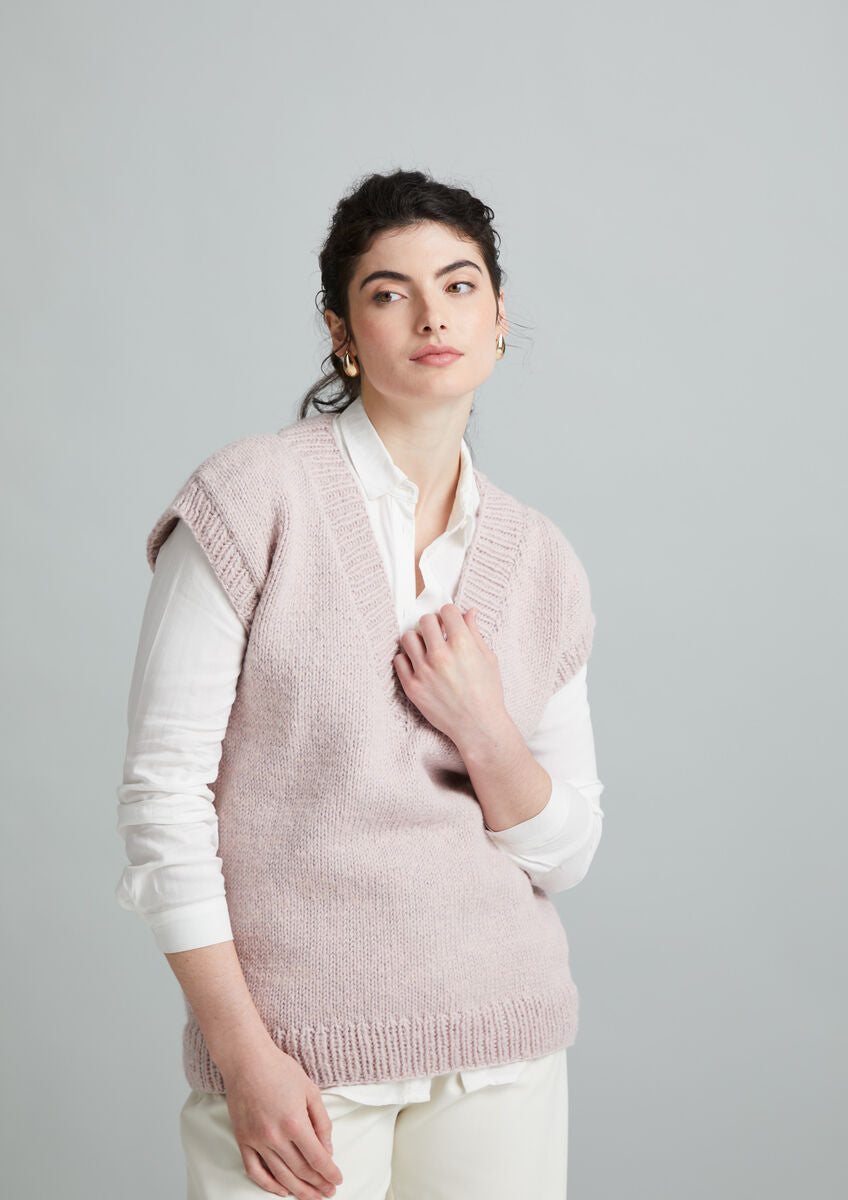 Rowan Mode Merino Soft Mirabelle Vest Pattern by Quail Studio MIP83
