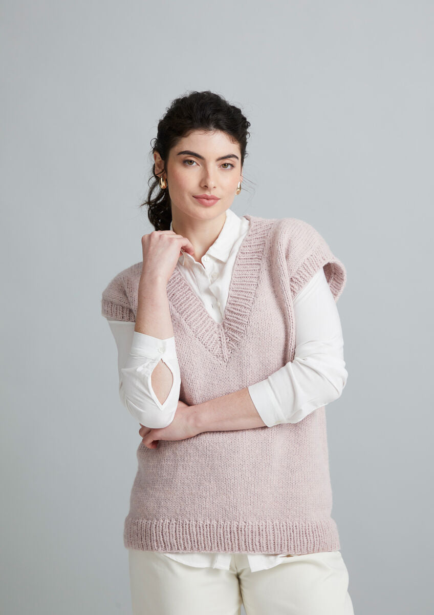 Rowan Mode Merino Soft Mirabelle Vest Pattern by Quail Studio MIP83