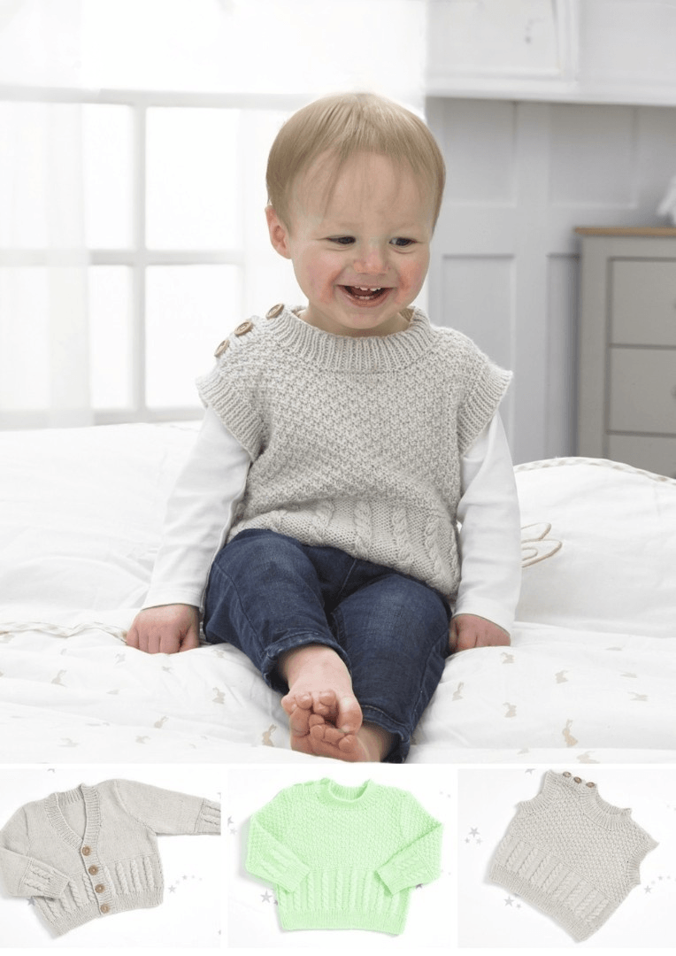 Wendy Peter Pan 4 Ply Sweater, Slipover & Cardigan Pattern PP028