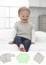 Wendy Peter Pan 4 Ply Sweater, Slipover & Cardigan Pattern PP028