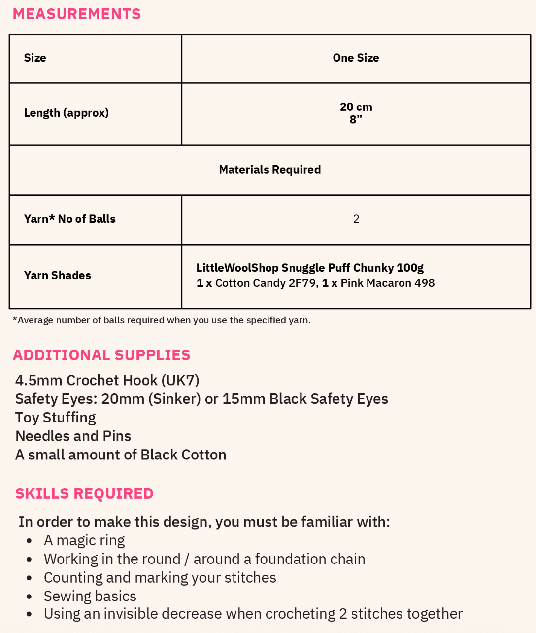 LittleWoolShop Snuggle Puff Chunky Penny The Pig Pattern 02