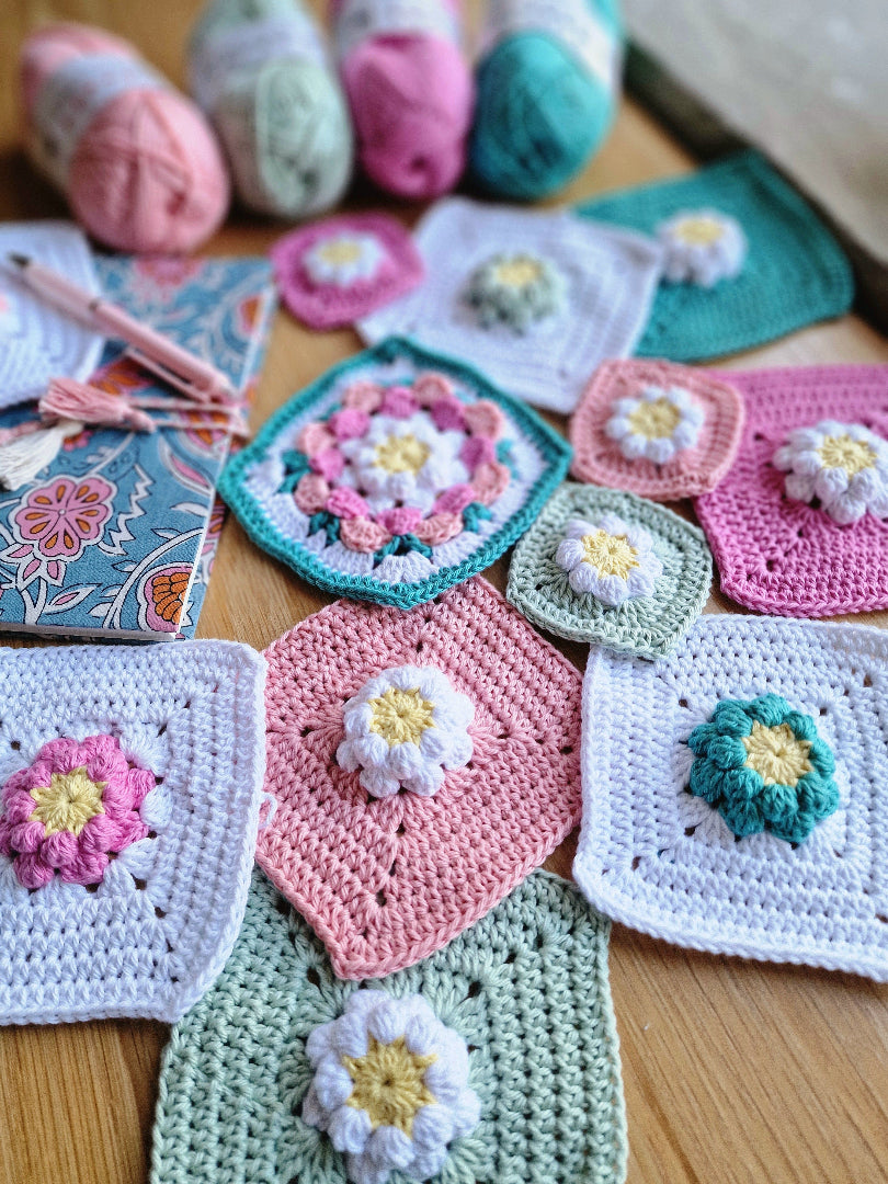 Cygnet Petal Patchwork Blanket 2025 -  Crochet Along (CAL)