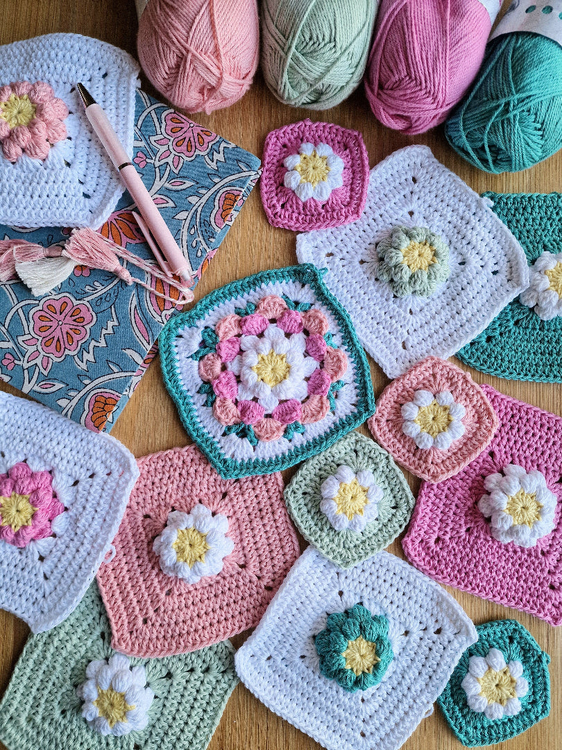 Cygnet Petal Patchwork Blanket 2025 -  Crochet Along (CAL)