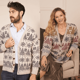 Rowan Felted Tweed DK Pine Forest Unisex Cardigan by Martin Storey
