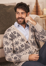 Rowan Felted Tweed DK Pine Forest Unisex Cardigan by Martin Storey