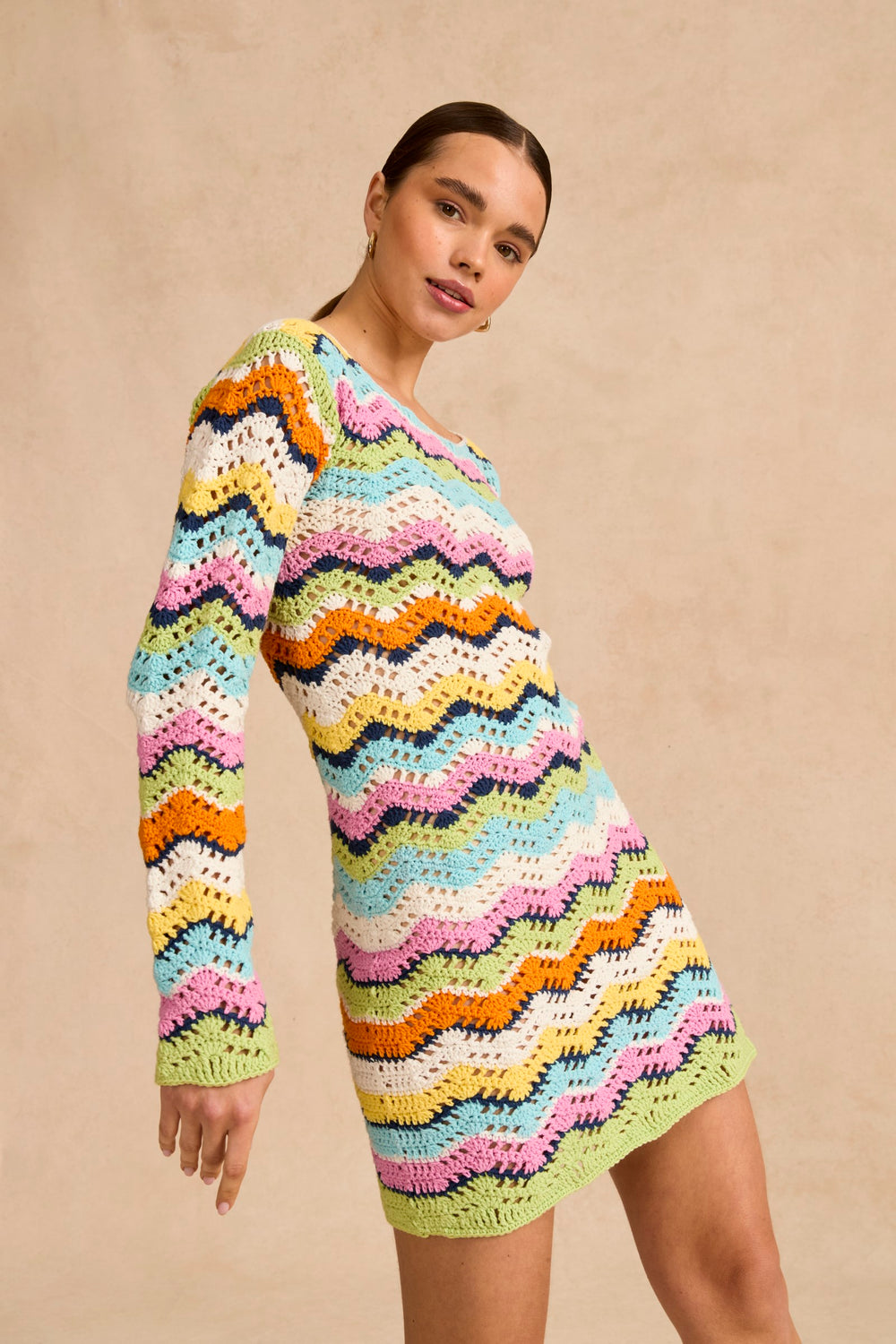 Sirdar Stories DK Cheeky Chevron Mini Dress Pattern 10833 Littlewoolshop.com Sirdar Stories DK Cheeky Chevron Mini Dress Pattern 10833 Littlewoolshop.com