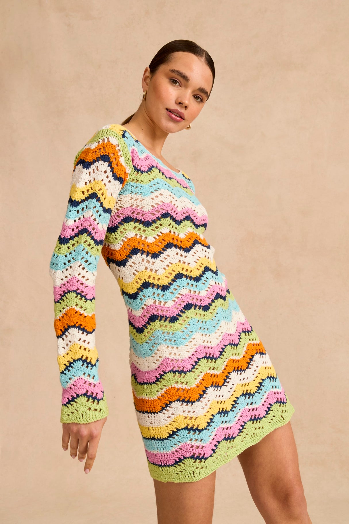 Sirdar Stories DK Cheeky Chevron Mini Dress Pattern 10833 Littlewoolshop.com Sirdar Stories DK Cheeky Chevron Mini Dress Pattern 10833 Littlewoolshop.com