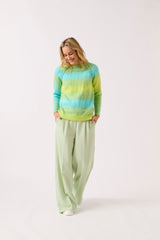 Sirdar Jewelspun Ombre Aran Raglan Sweater Pattern 10841