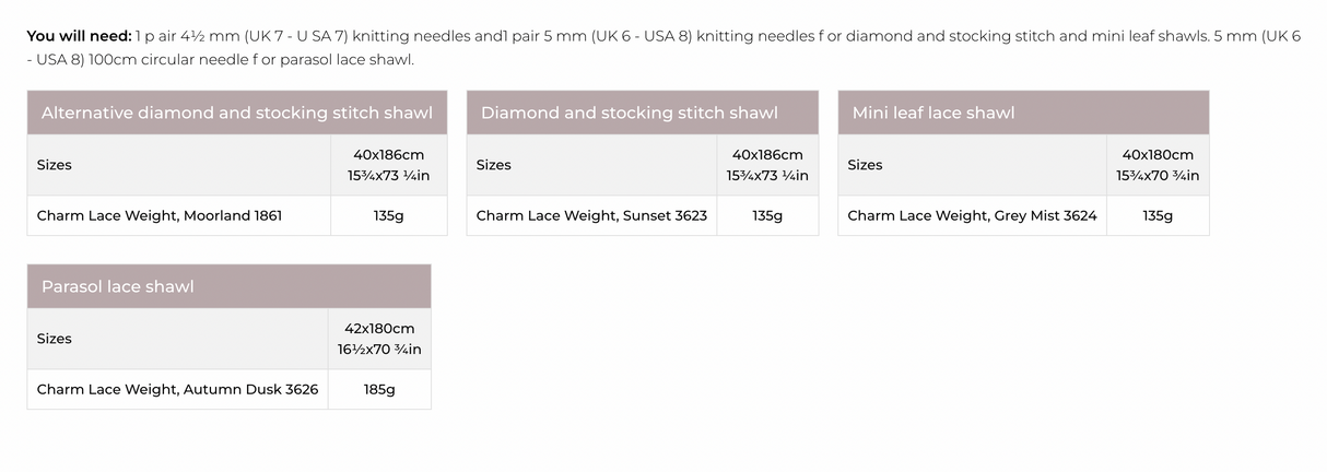 Stylecraft Charm Lace Weight Shawl Pattern 9880