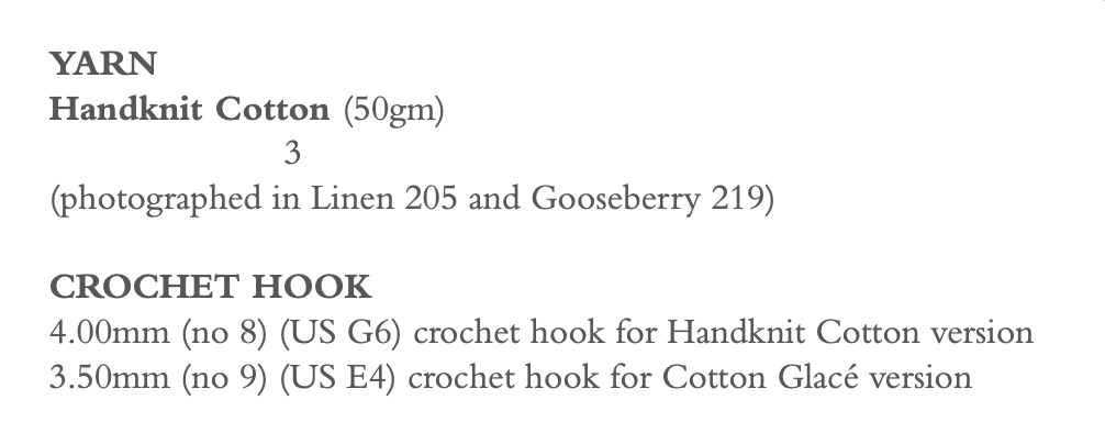 Rowan Handknit Cotton DK Margarida Hat B Crochet Pattern