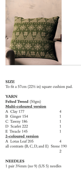 Rowan Felted Tweed DK Pine Forest Cushion by Martin Storey