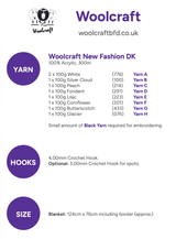 Woolcraft New Fashion DK Happy Easter Crochet Blanket Pattern WC3021