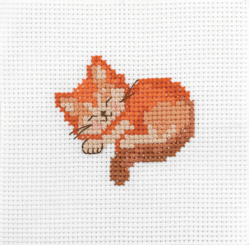 Anchor Mini My First Counted Cross Stitch Kit - Sleeping Cat