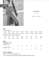 Rowan Mode Cotton DK Solara Summer Skirt Pattern By Quail Studio MIP106