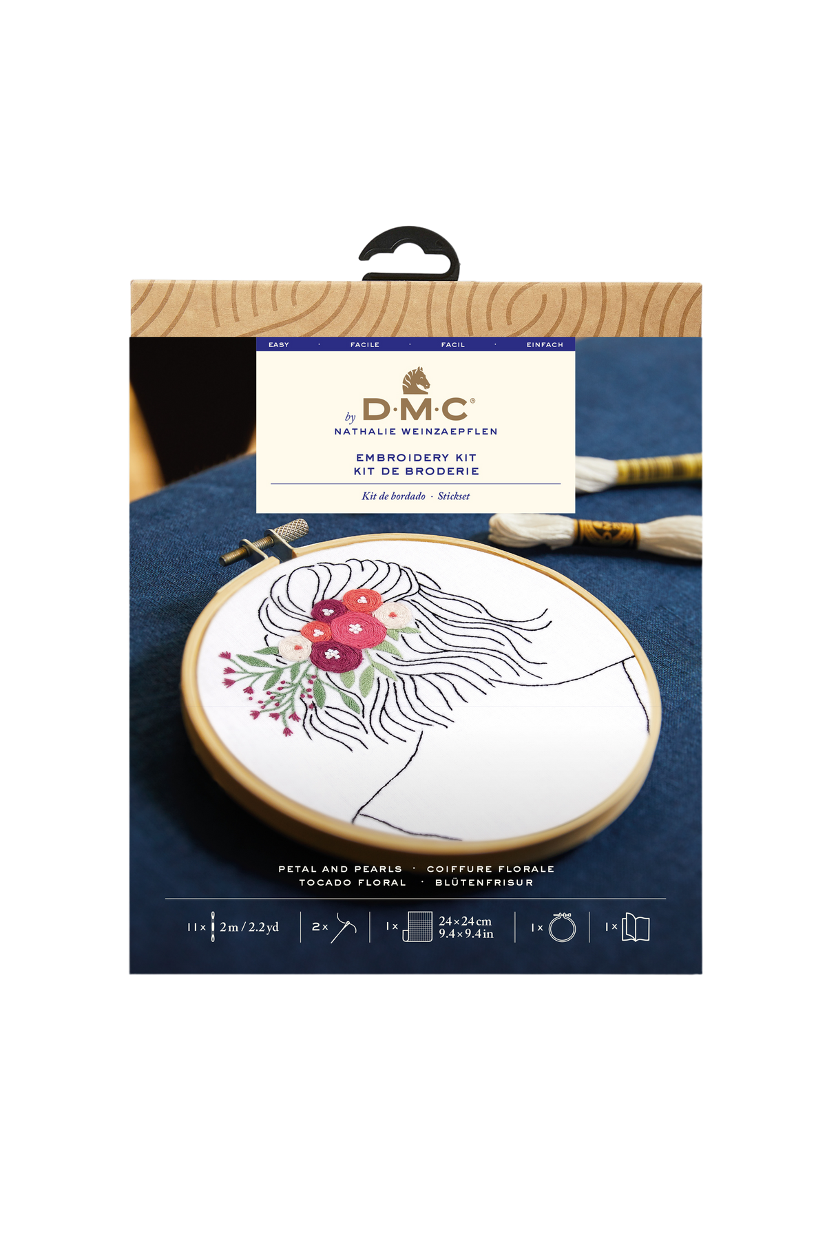 DMC Embroidery Petal & Pearls by Nathalie Weinzaepflen