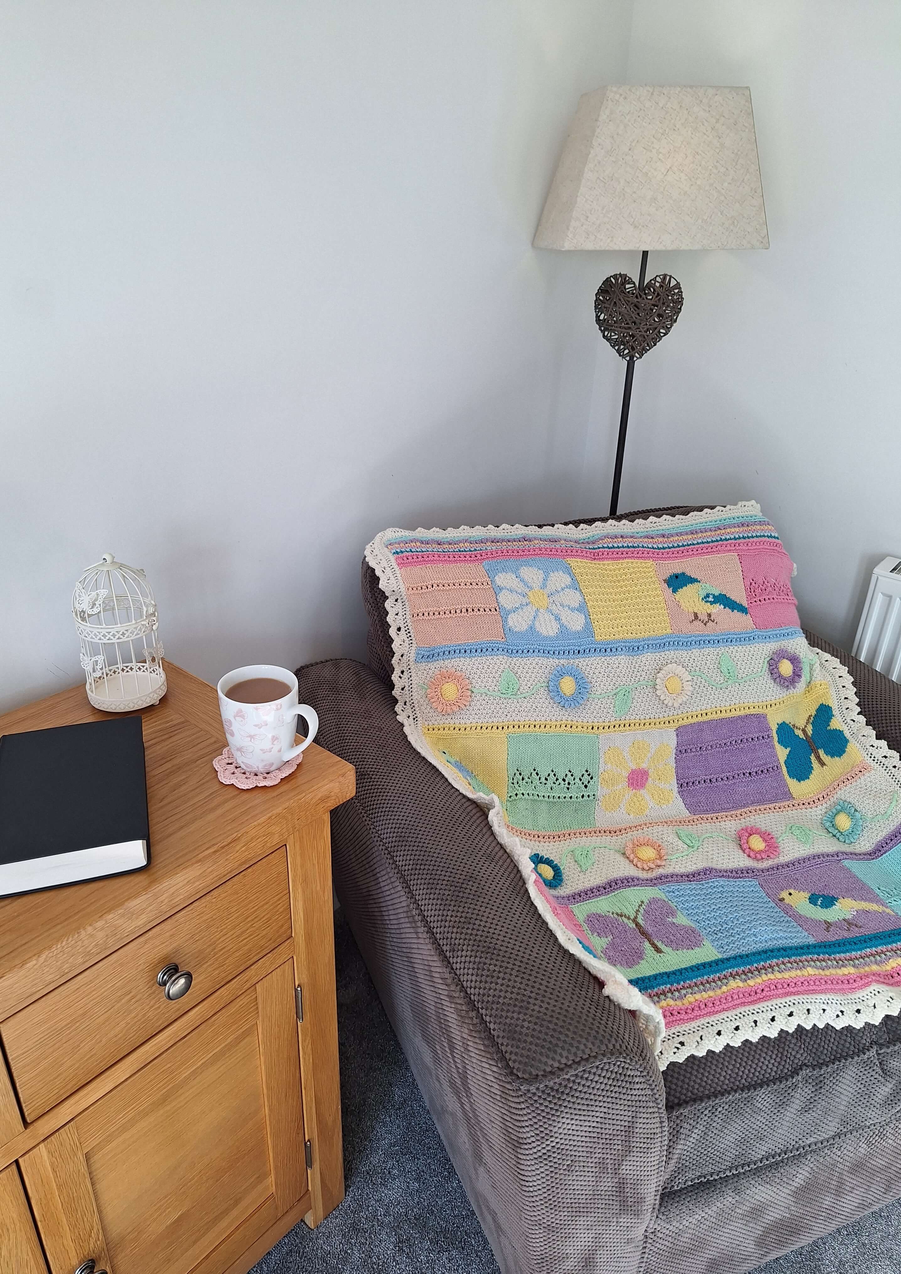 Woolcraft New Fashion DK Joys of Spring Blanket Pattern
