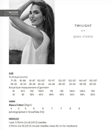 Rowan Mode Alpaca Cotton DK Twilight Tank Top Pattern By Quail Studio MIP113