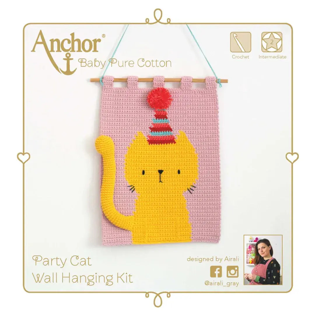 Anchor Baby Pure Cotton Wall Hanging Kit - Party Cat