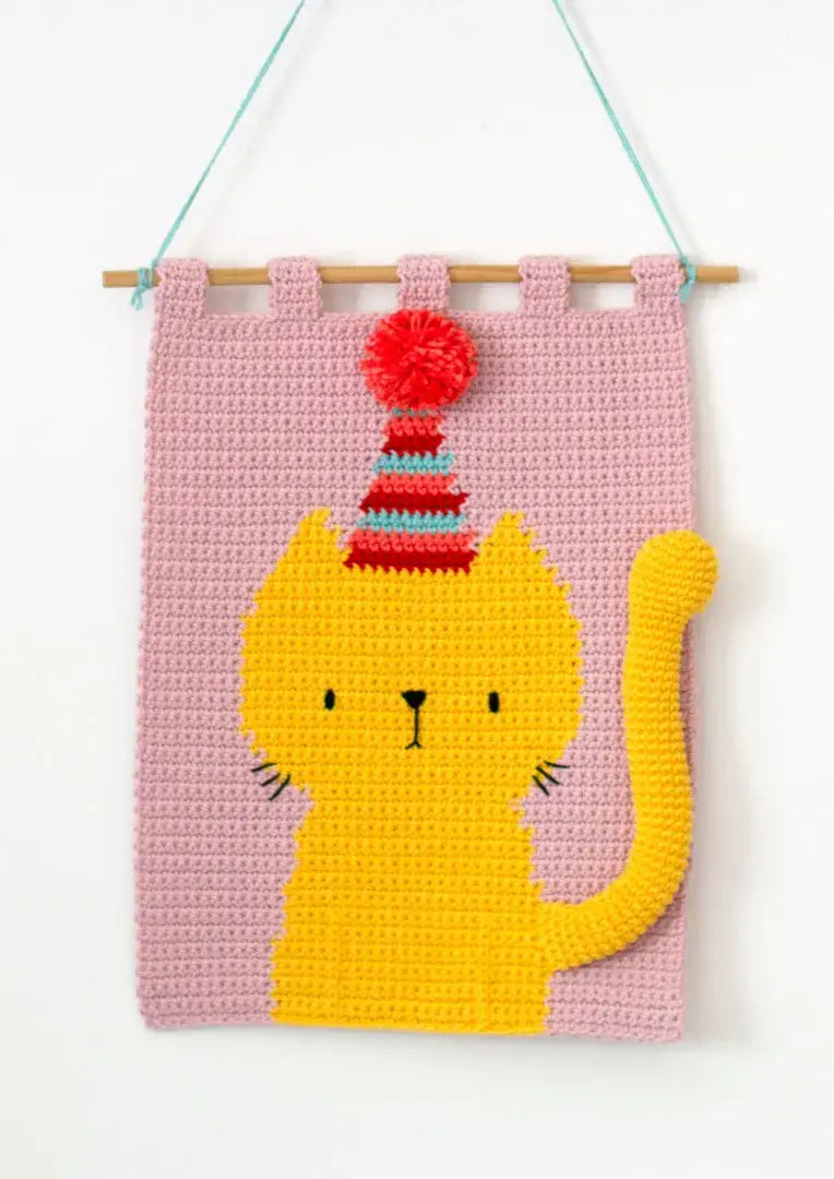 Anchor Baby Pure Cotton Wall Hanging Kit - Party Cat