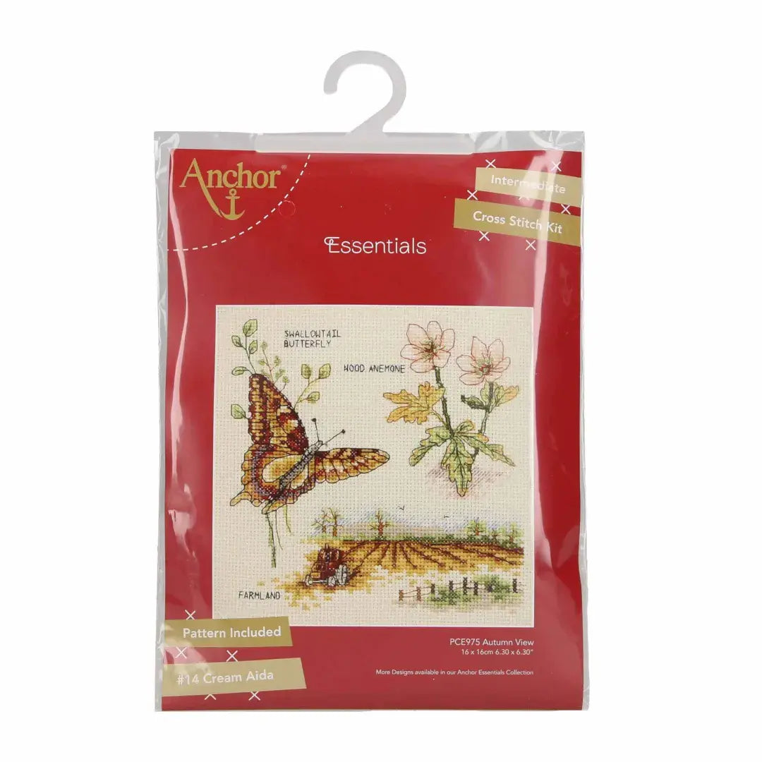 Anchor Country Life Collection Counted Cross Stitch Kit - Autumn View 16 x 16cm