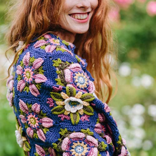 Climbing Rose Wrap By Janie Crow - Yarn Pack
