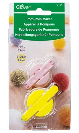 Clover Pompon-Maker – 1 Stück, Größe S, Aus Kunststoff Zum Basteln Von Pompons